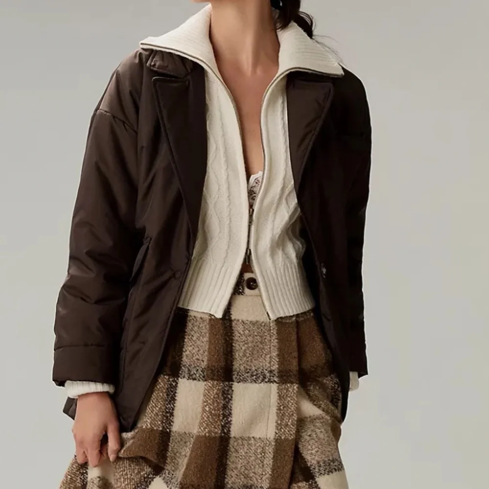 NWT Maeve for Anthropologie Brown Cocoon Puff Blazer Jacket - Picture 4 of 8